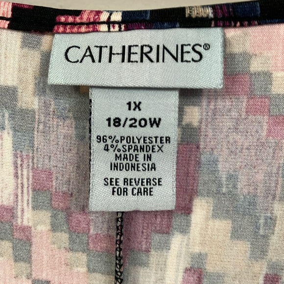 1/24  Catherines multi colored dressy tank top 1x - Picture 2 of 6